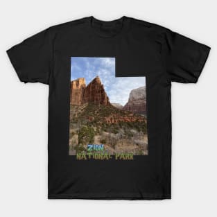 Utah State Outline - Zion National Park T-Shirt